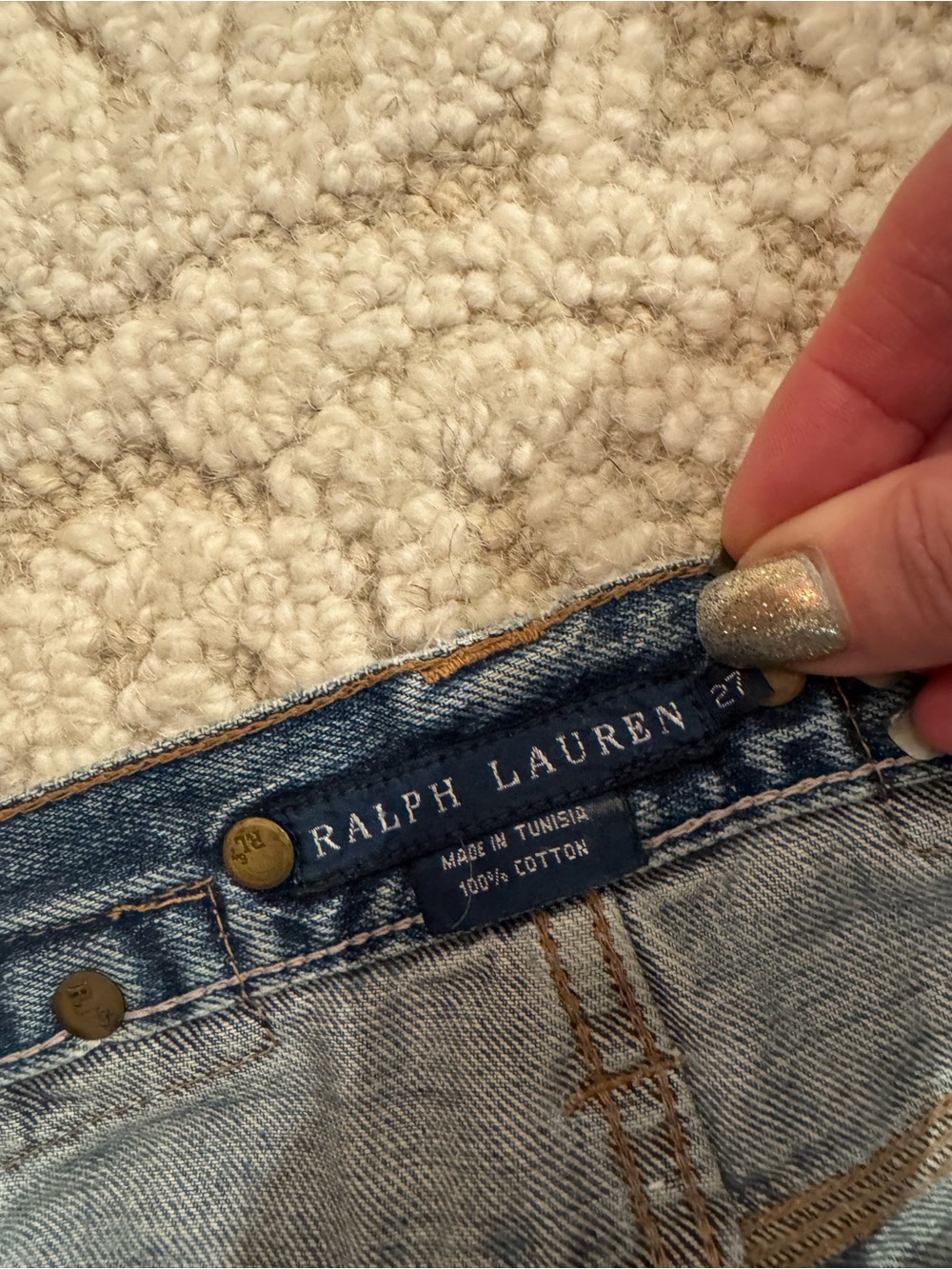 Women’s Distressed Patchwork Blue Jeans - Picture 8 of 11